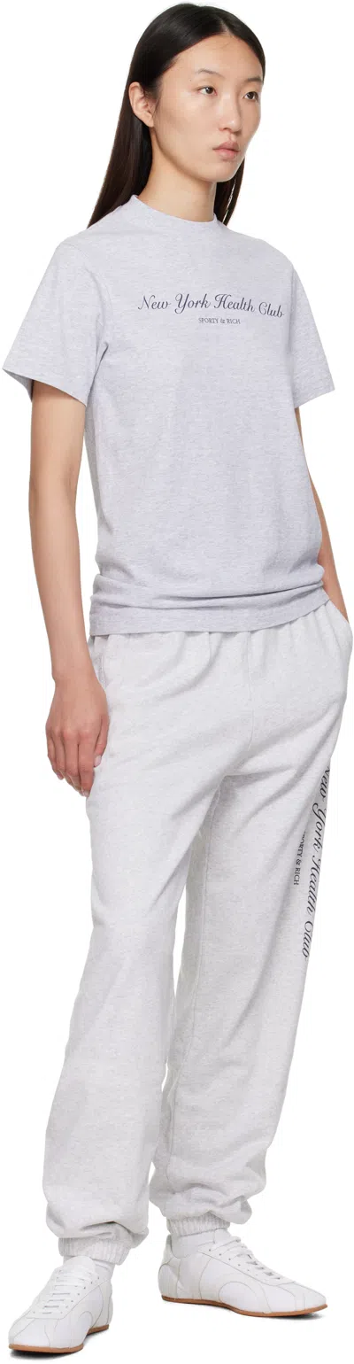 Sporty And Rich Gray 'ny Health Club' Sweatpants