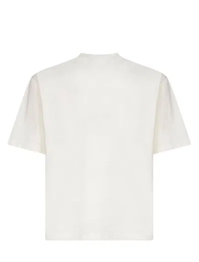 Stone Island Ivory Combed Organic Cotton Jersey T-shirt In Neutral