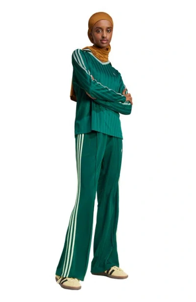 Adidas Originals Adicolor Classic Firebird Loose Fit Recycled Polyester Track Pants In Green