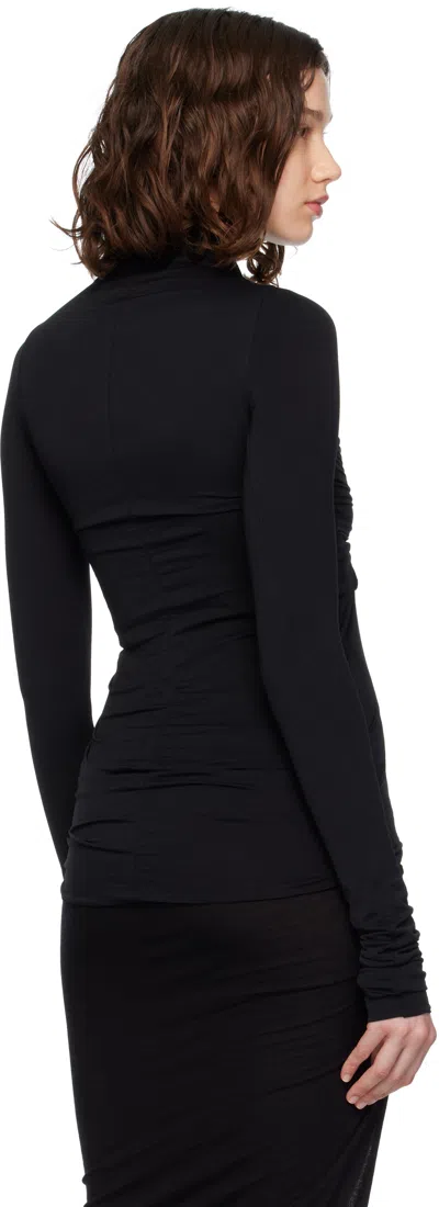 Rick Owens Ed Long Sleeve Top In Black