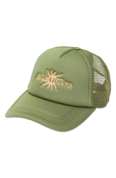 Billabong Across Waves Trucker Hat In Green