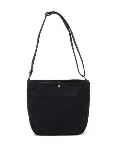Apc Canvas Shoulder Bag In Black