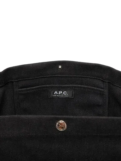 Apc Canvas Shoulder Bag In Black