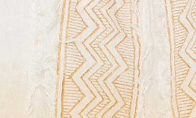 Liverpool Los Angeles Petite Cotton Frayed Square-neck Top In Neutral