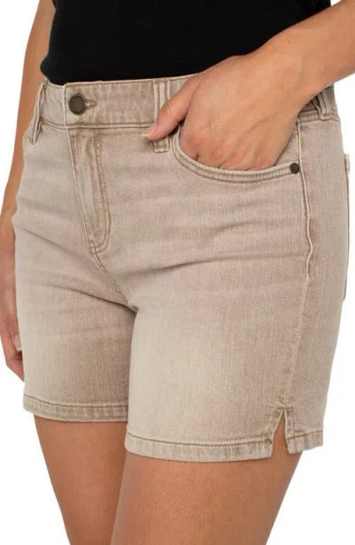 Liverpool Los Angeles Vickie Mineral Wash Mid Rise Denim Shorts