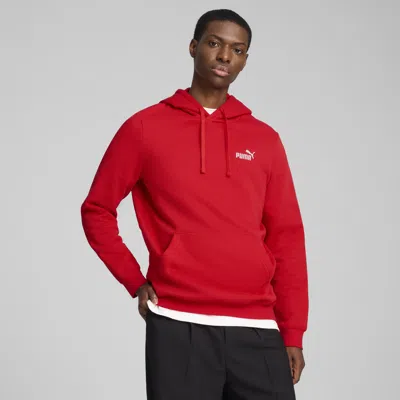 Puma Essentials Small No. 1 Logo Hoodie Men In Red
