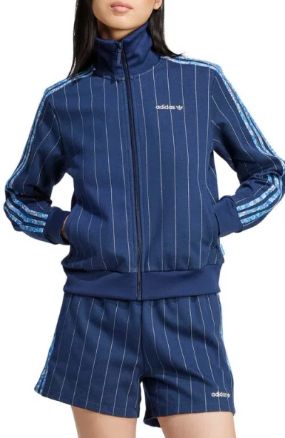Adidas Originals X Liberty London Pinstripe Track Jacket In Blue