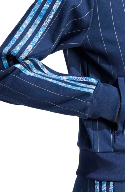 Adidas Originals X Liberty London Pinstripe Track Jacket In Blue
