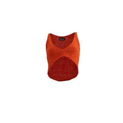 Süel Knitwear Women's Orange Banani Vest Top Mandarin