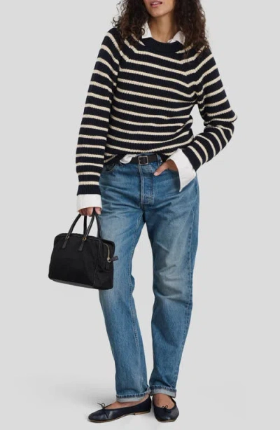 Alex Mill Amalie Stripe Cotton & Cashmere Sweater