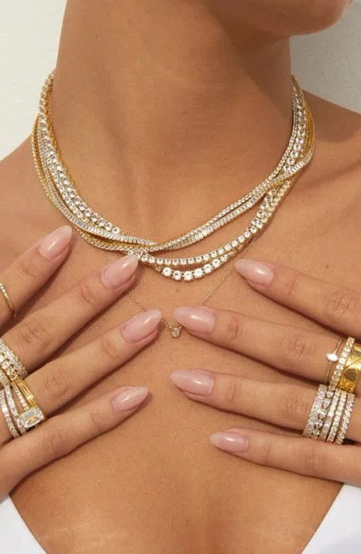 Aurate New York Lab Grown White Sapphire Tennis Necklace