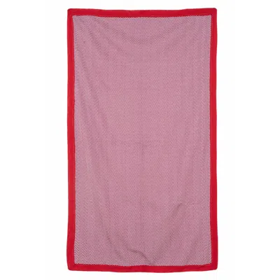 Pepper Vally Women's Cotton Beachtowel Illusion Cherry Red