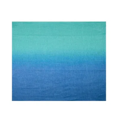 Saachi Women's Linen Ombré Blue Scarf