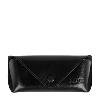 Time Resistance Men's Black Leather Glasses Case - A High Wind In Jamaica