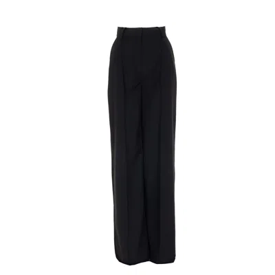 Zamsee Women's Wool Pants With Back Slit – Black