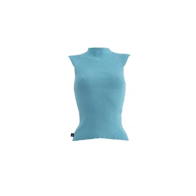 Süel Knitwear Women's Blue Gabi Knit Sweater With Japanese Sleeves Mykonos