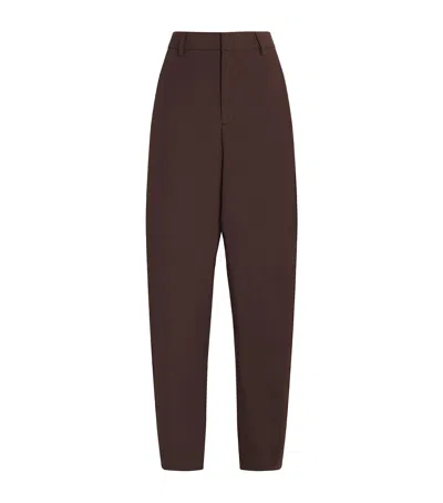 Fabiana Filippi Slim Tailored Trousers In Brown