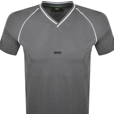 Boss Athleisure Boss Tee Retro T Shirt Grey In Gray