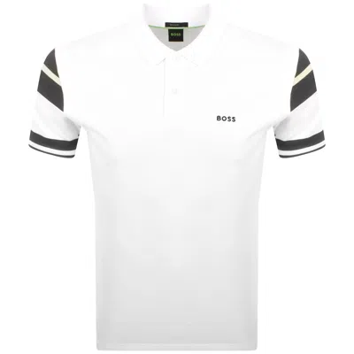 Boss Athleisure Boss Polo Sleeve Zone T Shirt White In White