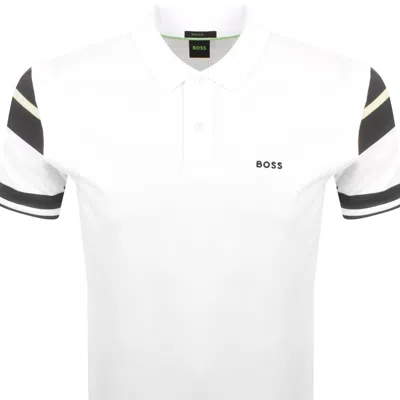 Boss Athleisure Boss Polo Sleeve Zone T Shirt White In White