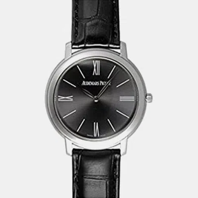Pre-owned Audemars Piguet Jules 15126bc.oo.d002cr.01 Manual Winding Grey 18k White Gold Men's Wristwatch 44 Mm In Gray