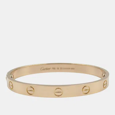 Pre-owned Cartier Love 18k Rose Gold Bangle Bracelet