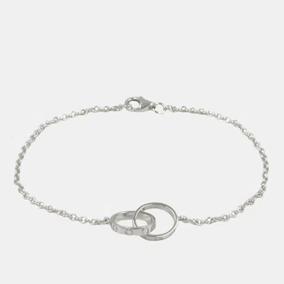 Pre-owned Cartier Love 18k White Gold Chain Bracelet