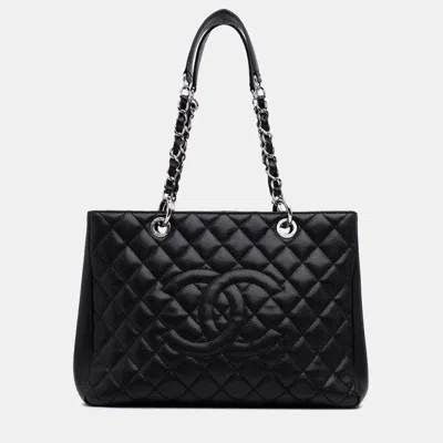 Pre-owned Chanel Black Caviar Grand Shopping Tote