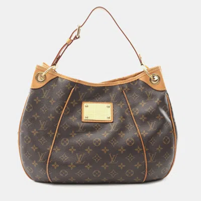 Pre-owned Louis Vuitton Galliera Pm Brown Monogram Canvas Shoulder Bag