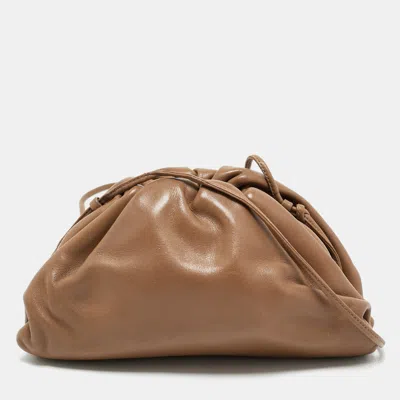 Pre-owned Bottega Veneta Brown Leather Mini The Pouch Bag