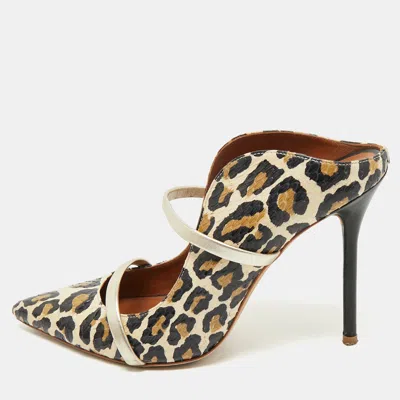 Pre-owned Malone Souliers Multicolor Snakeskin And Leather Maureen Mules Size 38.5
