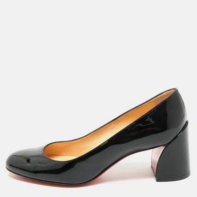 Pre-owned Christian Louboutin Black Patent Leather Miss Sab Pumps Size 36.5