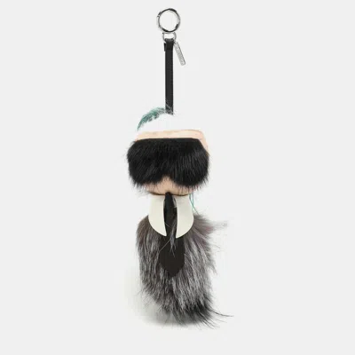 Pre-owned Fendi Multicolor Mink & Fox Fur Karlito Bag Charm