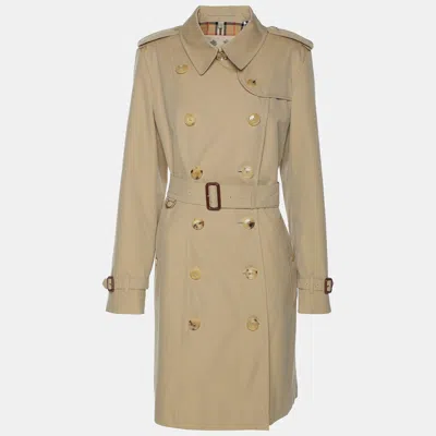 Pre-owned Burberry Beige Cotton Trench Coat L