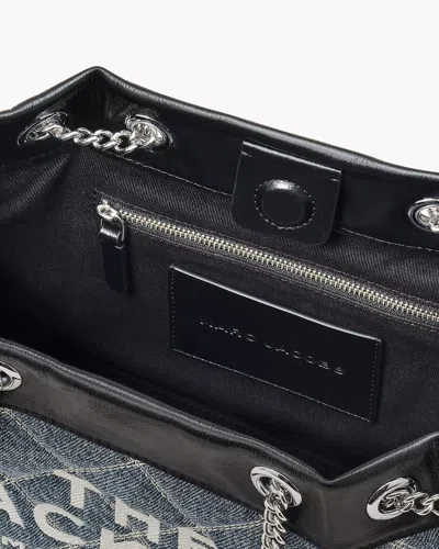 Marc Jacobs The Quilted Denim Chain Sack Bag In Gray