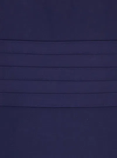 Eres 'asia' Blue Swimsuit With Scoop Neck And Striped Detail In Tech Fabric Stretch Woman