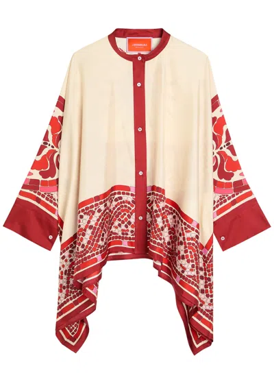 La Doublej La Double J Floulard Printed Silk-twill Shirt In Multi
