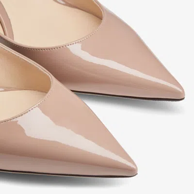 Jimmy Choo Patent Leather Muller Shoes In Brown