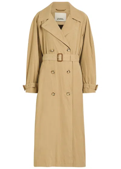 Isabel Marant Elea Double-breasted Trench Coat In Neutral