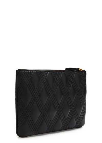 Valentino Garavani Medium Quiltie 67 Quilted Leather Pouch In Black