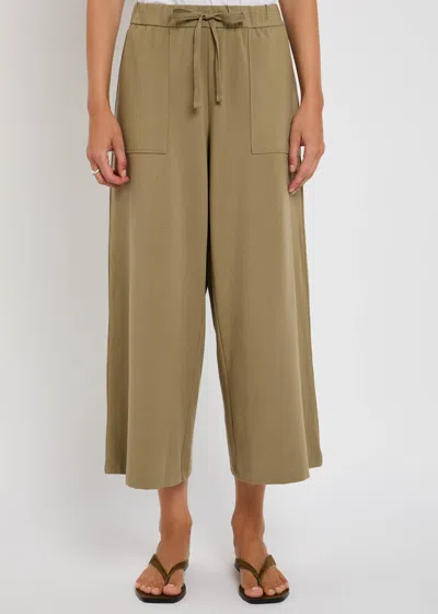 Eileen Fisher Cropped Cotton-blend Trousers