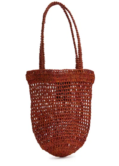 Chloé Chloe Summer Banana Logo Raffia Tote