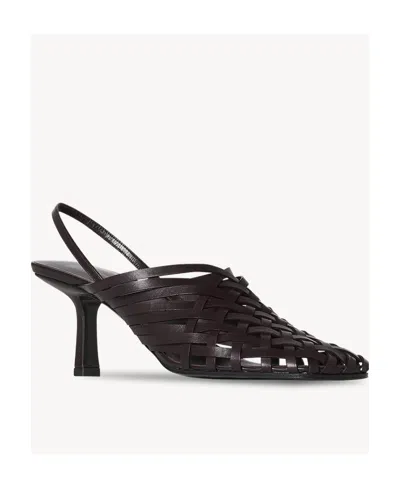 The Row Knitted Muller High-heeled Sandals In Brown