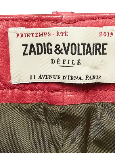 Pre-owned Zadig & Voltaire Leather Shorts In Red