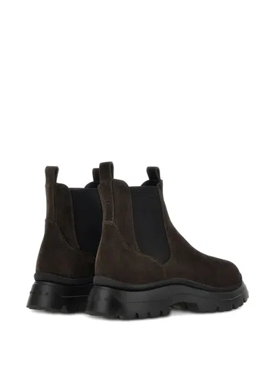 Hogan H692 Ankle Boots In Brown