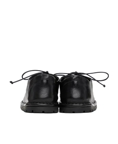 Marsèll Round Head Stitching Detail Flats In Black