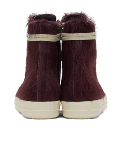 Rick Owens Pony Hair High-top Sneakers In Brown