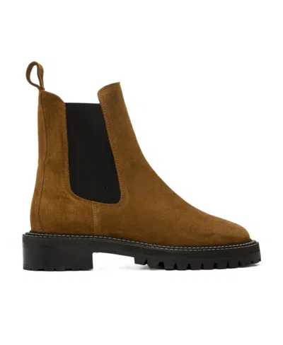 Staud Dutch Chelsea Short Boots In Brown
