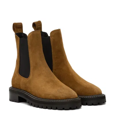 Staud Dutch Chelsea Short Boots In Brown
