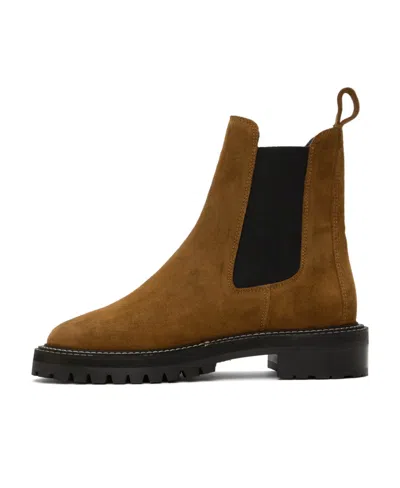 Staud Dutch Chelsea Short Boots In Brown